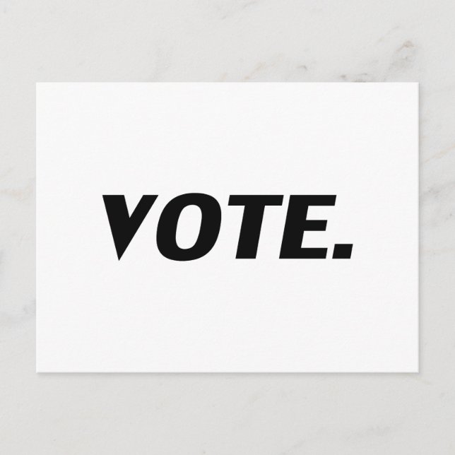 "Vote" black white Postcard (Front)