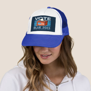 Vote Blue 2024 Ballot Box US President Trucker Hat