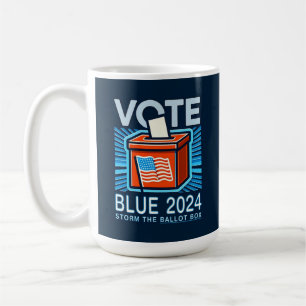 Vote Blue 2024 Ballot Box US Presidential Election Coffee Mug