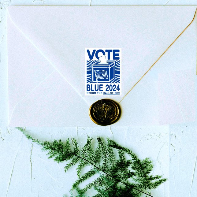 Vote Blue 2024 Ballot Box US Presidential Election Self-inking Stamp (Creator Uploaded)