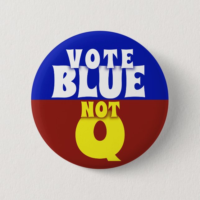 Vote Blue 6 Cm Round Badge (Front)