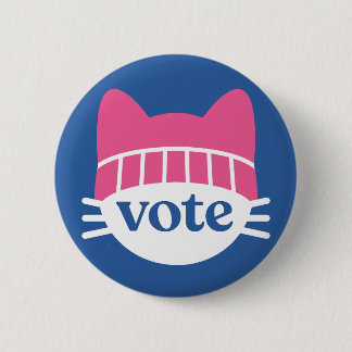Vote Blue 6 Cm Round Badge