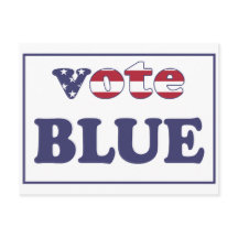 Vote Blue - American Flag Typography
