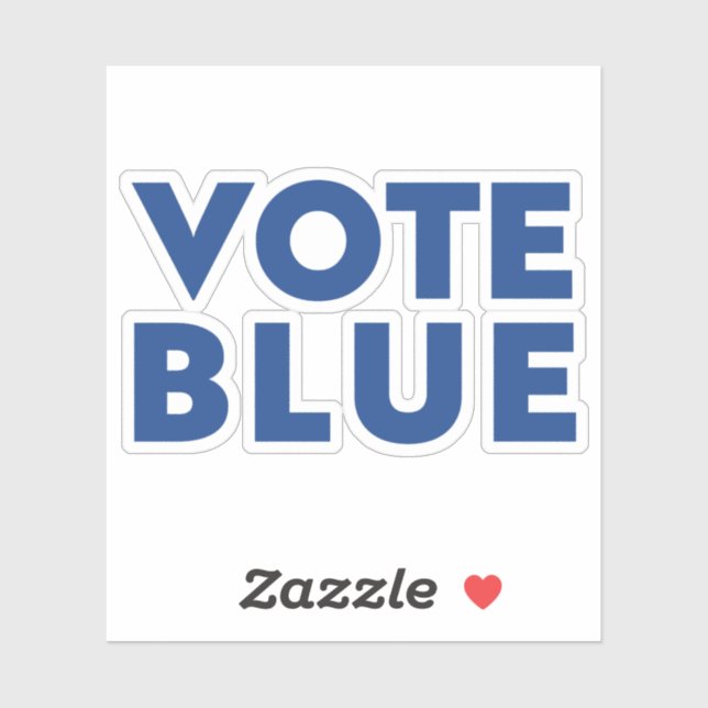"Vote Blue" Blue letters stickers (Sheet)
