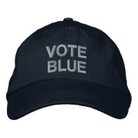 Vote Blue bold text political