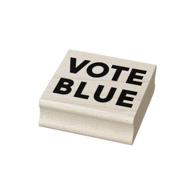 Vote Blue bold text Rubber Stamp (Stamp)