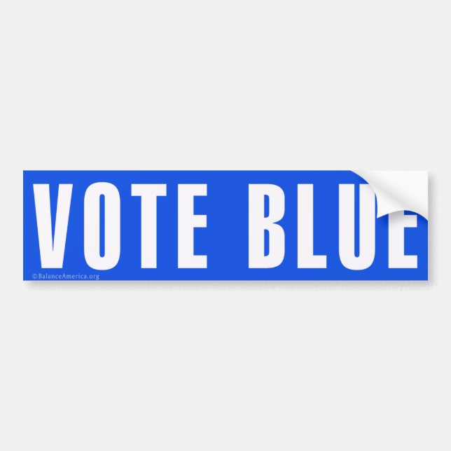 'VOTE BLUE' Bumper Sticker (Front)