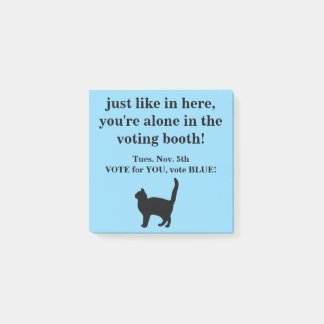 Vote Blue Cat 2 Post-It Notes