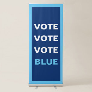 Vote Blue Democrat Selfie Background Backdrop Retractable Banner
