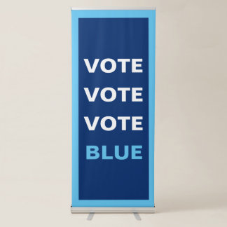 Vote Blue Democrat Selfie Background Backdrop Retractable Banner