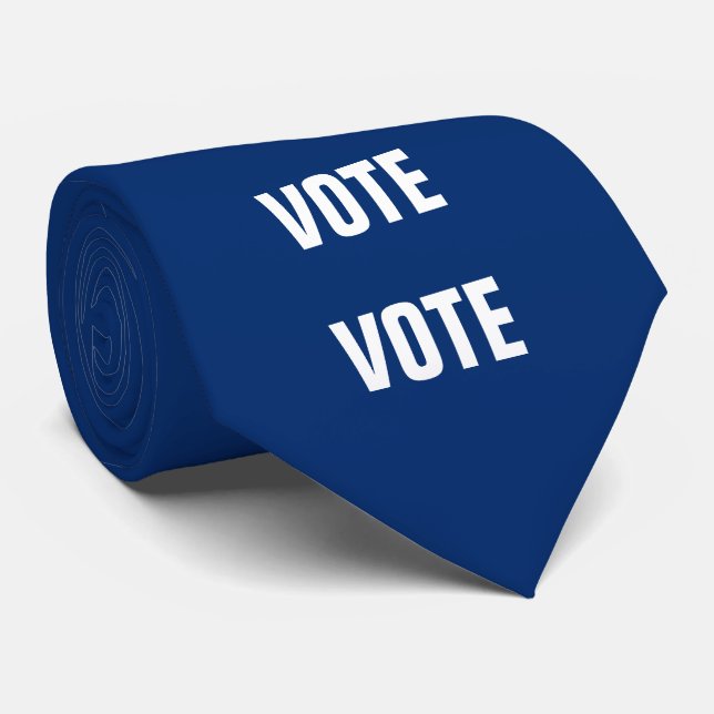 Vote Blue Election Template Tie (Rolled)