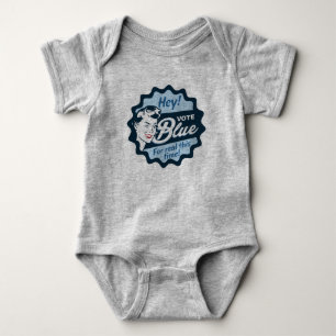 Vote Blue For Real This Time Retro Baby Bodysuit