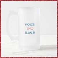 Vote Blue Frosted Mug
