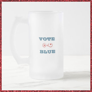 Vote Blue Frosted Mug