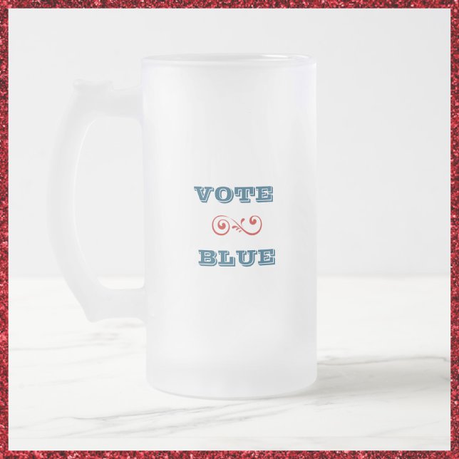 Vote Blue Frosted Mug (Creator Uploaded)