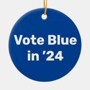 Vote Blue in 2024 Ceramic Tree Decoration
