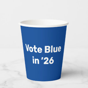 Vote Blue in 2026 Paper Cups