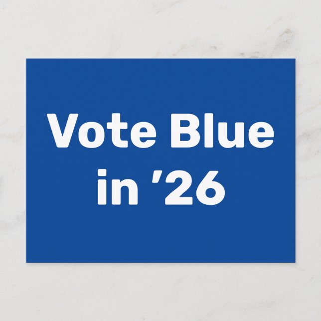 Vote Blue in 2026 Postcard (Front)
