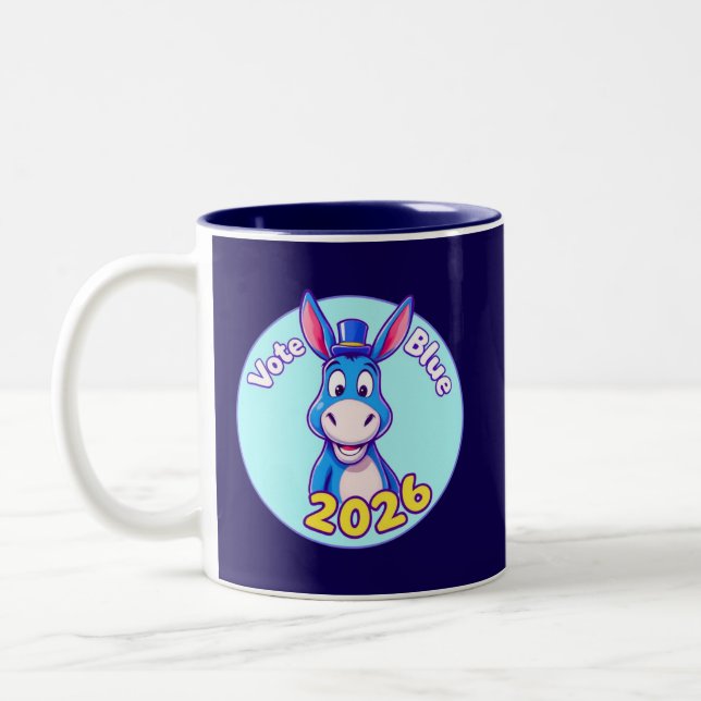vote blue in 2026 Two-Tone coffee mug (Left)