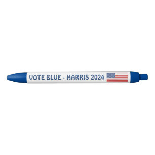 Vote Blue   Kamala Harris 2024 Political Election Black Ink Pen