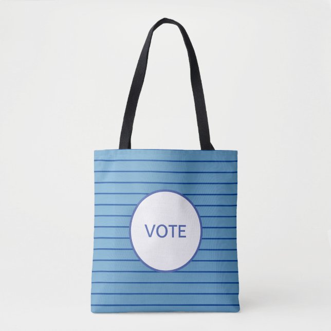 Vote, blue lines. Tote (Front)