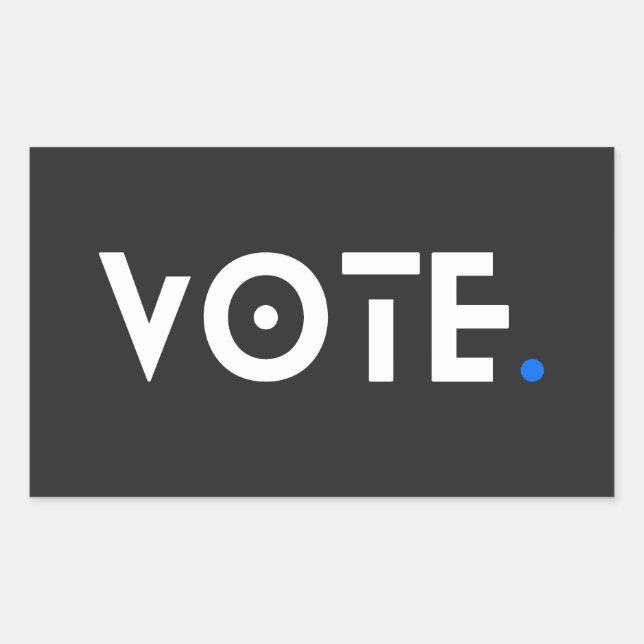 Vote Blue Period Rectangular Sticker (Front)