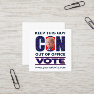 Vote Blue Resist 2024 Presidential Square Business Card