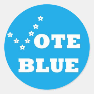 Vote Blue Round Stickers