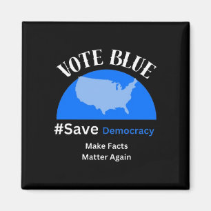 Vote Blue Save Democracy Sticker  Magnet