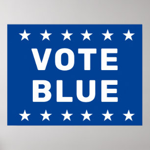 Vote Blue sign