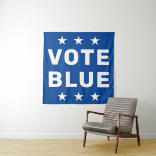 Vote Blue sign Tapestry