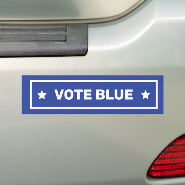 Vote Blue Stars Support Democratic Party Election  Bumper Sticker (On Car)