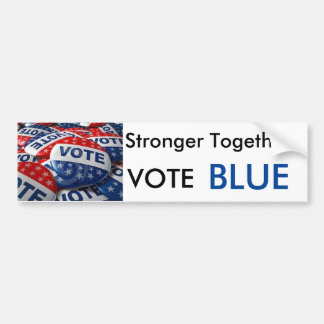 Vote Blue Stronger Together Democratic Bumper Sticker