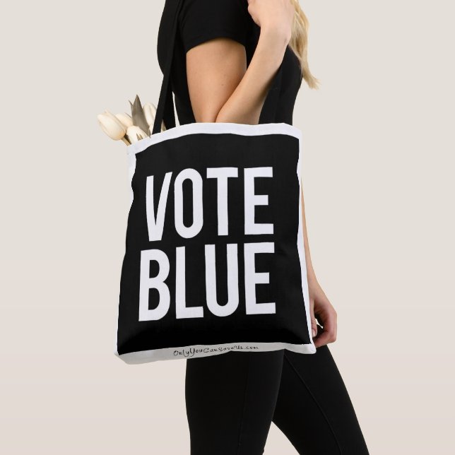 VOTE BLUE Tote Bag (Close Up)