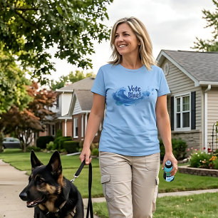 Vote Blue! Tsunami Wave T-Shirt