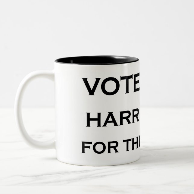 VOTE BLUE! Two-Tone COFFEE MUG (Left)