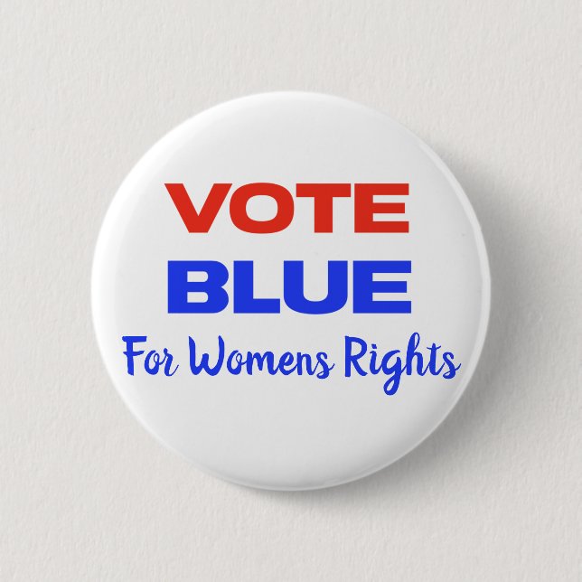 Vote Blue Voting USA Democratic Political Red Blue 6 Cm Round Badge (Front)