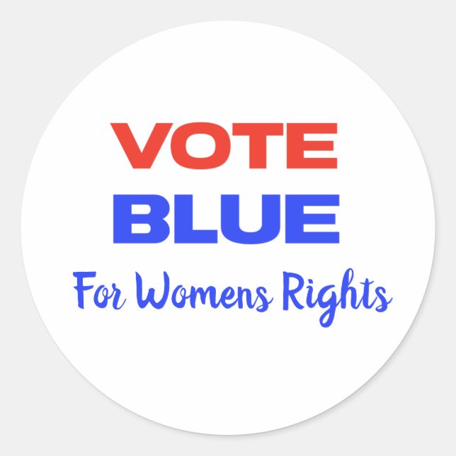 Vote Blue Voting USA Democratic Political Red Blue Classic Round Sticker (Front)