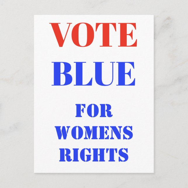 Vote Blue Voting USA Democratic Political Red Blue Postcard (Front)