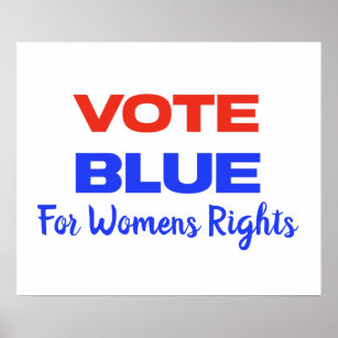 Vote Blue Voting USA Democratic Political Red Blue Poster