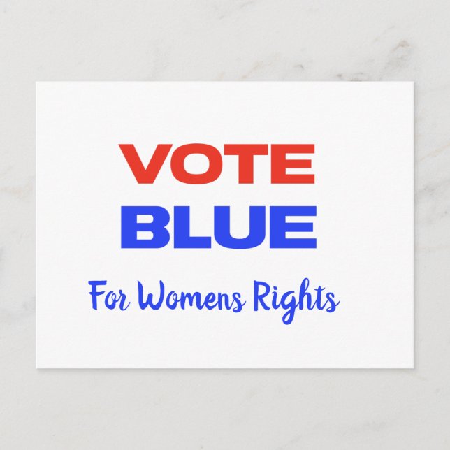 Vote Blue Voting USA Democratic Political Voter Postcard (Front)