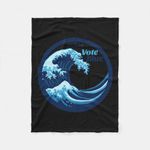 Vote Blue Wave Democrats Kamala Harris Election Da Fleece Blanket