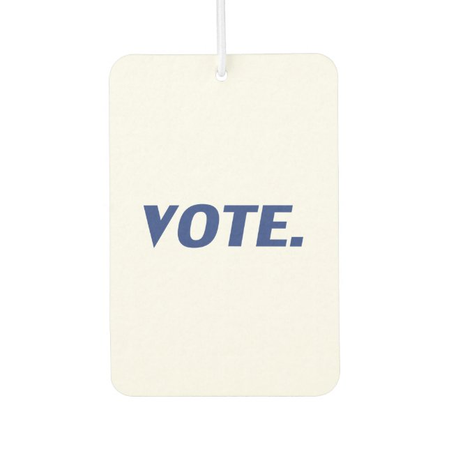 "vote" - blue white air freshener (Front)