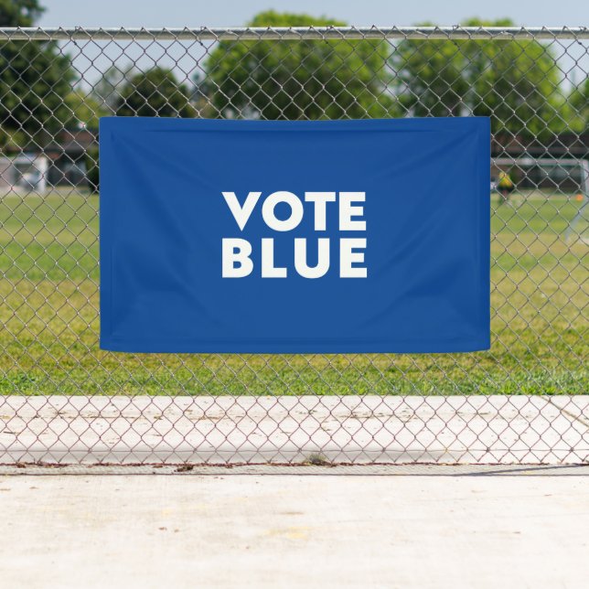 Vote Blue white blue modern bold typography Banner (Insitu)