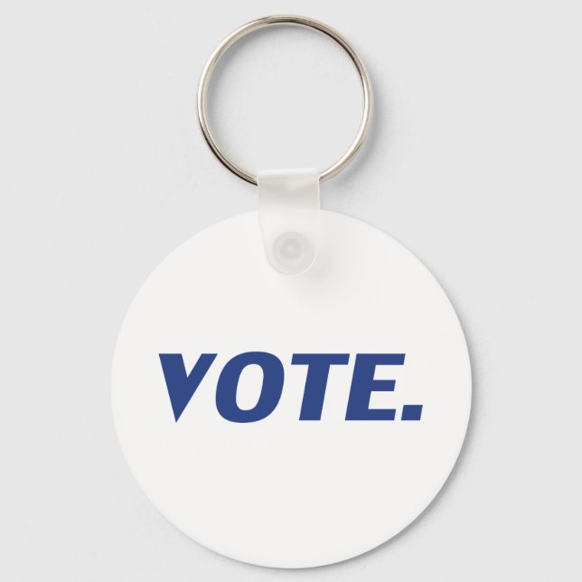 vote - blue white key ring (Front)
