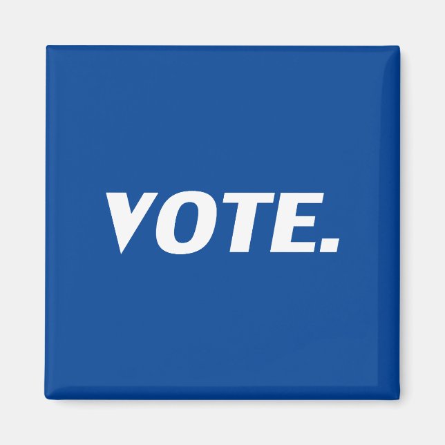"vote" blue, white - magnet (Front)