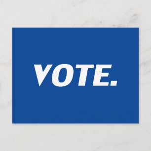 "Vote" blue white Postcard