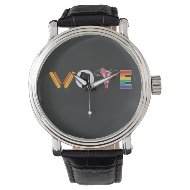 VOTE Books Uterus LGBT Support Watch (Front)