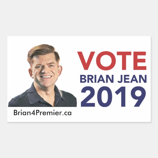 Vote Brian Jean Stickers (Front)