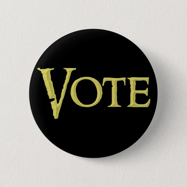 Vote button, for sale ! 6 cm round badge (Front)